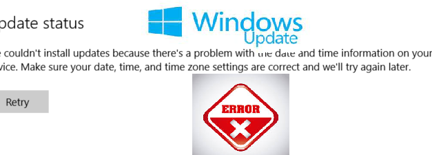 WSUS – Windows Update – Corriger l’erreur  “problème avec les informations de date et d’heure sur votre appareil”